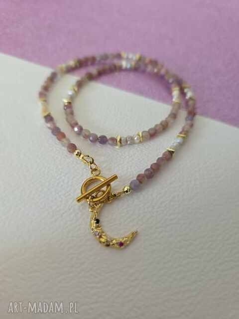 Naszyjnik z turmalinów i pereł