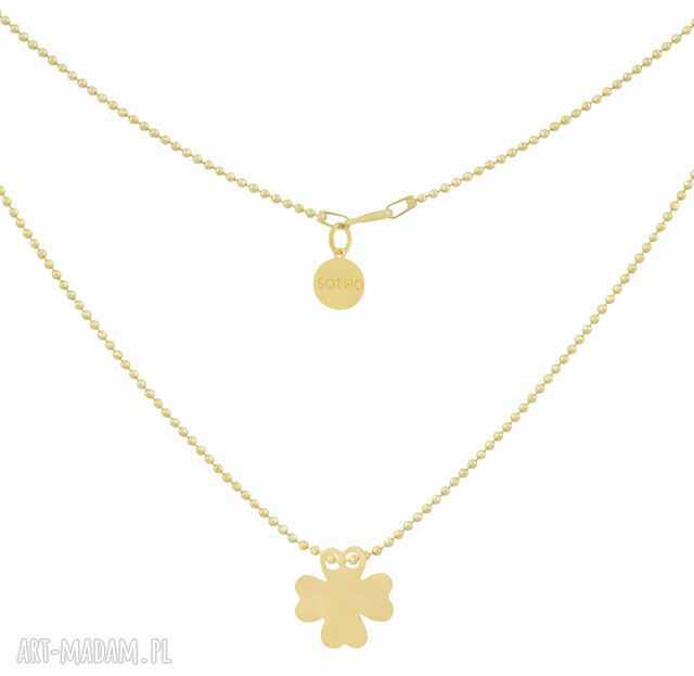 Złoty naszyjnik z koniczynką