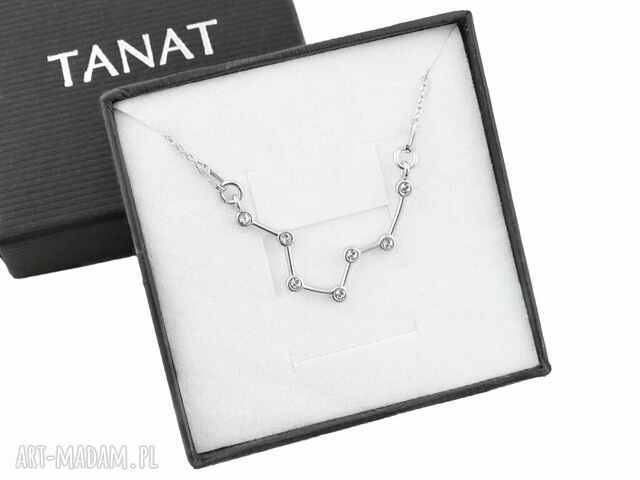 Srebrny naszyjnik znak zodiaku konstelacja ryby