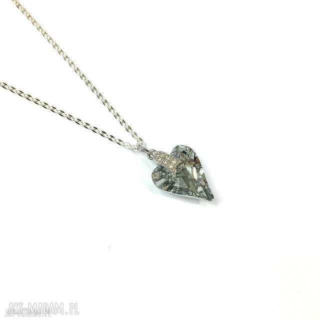 Naszyjnik srebrny. kryształ cal swarovski® wild heart