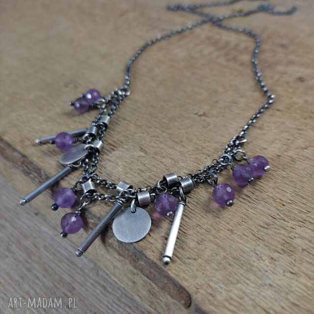 Delikatny naszyjnik z ametystu