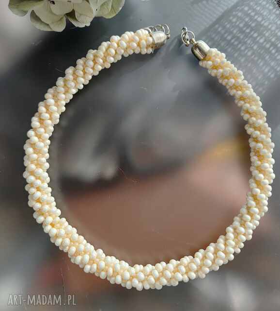 Naszyjnik Perłowy Sznur Koralikowy