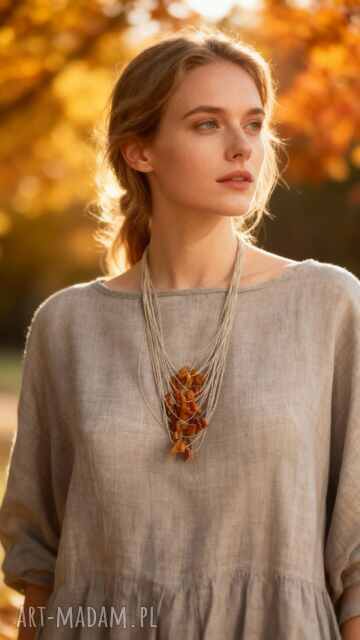 Surowe bursztyny naszyjnik