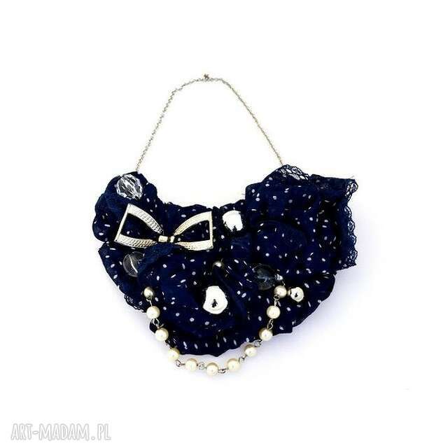 BLUE DOTS naszyjnik handmade