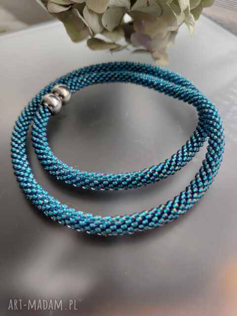 Naszyjnik Turkusowy Wężyk