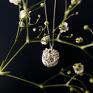 Srebrny łańcuszek z przywieszką delikatna biżuteria cyrkonia