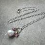 elegancki naszyjnik z perłą srebro