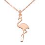 naszyjniki: z flamingiem z różowego złota - modny