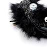 OHEVE Handmade Design futerko naszyjniki black fur czarny ciemny