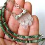 geoda naszyjnik kamienie zielone: z ametystowymi kryształami i naturalne amulet
