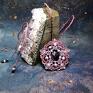 różowe biżuteria pleciona gwiazda pentagram z ametystem i topazem naszyjnik kamienie szachetne