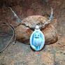 Delfina Dolls: lisek polarny kmień księżycowy kryształ górski naszyjnik makramowy - biżuteria prezent dla niej