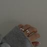 ręczne wykonanie naszyjniki srebro srebrny pierścionek z kokardką
