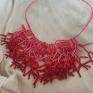 Naszyjnik z koralików czerwonych w kilku odcieniach i rozmiarach, koraliki okrągłe 1. Lato biżuteria