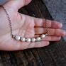 białe naszyjniki choker krótki naszyjnik z perłami - srebro