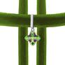 wyraziste naszyjniki choker oliwkowy aksamitny z zielonym krzyżem krzyż