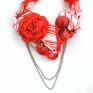 OHEVE Design naszyjnik red rose handmade czerwony