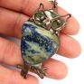 naszyjniki: sowa z lapisem lazuli - kamienie naturalne wisior