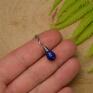 Agata Rozanska Minimalistyczny lapis lazuli naszyjnik kropla wire wrapping