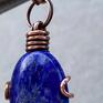 z miedzi miedziany naszyjnik z kamieniem lapis lazuli biżuteria autorska