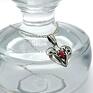 biżuteria dla zakochanych naszyjnik serce delikatny srebrny w kształcie przestrzennego z cyrkonią