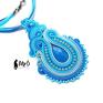 pacyfic blue - naszyjnik soutache sutasz