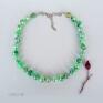 Sznur zielonych naszyjnik - biżuteria - pereł perłowy zielony