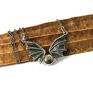 naszyjnik smocze skrzydła - ciemne srebro - fantasy minimalistyczna biżuteria