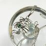 naszyjniki: Srebrny naszyjnik smok z cyrkonią z krysztalkiem biżuteria fantasy