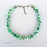 Sznur zielonych naszyjnik - biżuteria - pereł perłowy
