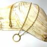złoty naszyjnik naszyjniki kółko złocone - 15 mm minimalistyczny