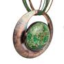 Artseko ręcznie robione naszyjniki zielony z zielonym jaspisem cesarskim c1125 kamień miedziany wisior