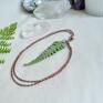 naszyjniki biżuteria leśna paproć - wisior na łańcuszku wykonany z liścia
