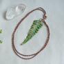 naszyjniki biżuteria leśna paproć - wisior na łańcuszku wykonany z liścia naszyjnik