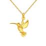 sotho Złoty naszyjnik z kolibrem - koliber