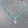 romantyczny naszyjniki turkusowe moon charm necklace with apatite charms