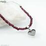 naszyjniki: Heart charm necklace - serce romantyczny