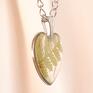 srebrny naszyjnik z liściem serce paproci paproć