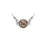 Sotho modny srebrny naszyjnik z kryształem rose patina kobiecy swarovski