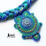 Mro Soutache pleciony blue lagoon - naszyjnik sutasz sznurki