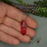naszyjnik minimalistyczny talizman czerwony kryształ amulet