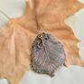 wiązu - jesienny - naszyjnik bizuteria miedziana wisior liść