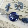 chwost, z łańcuszkiem: kryształ i lapis lazuli - wisiorek długi naszyjnik