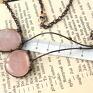 kamień amulet naszyjnik kwarc różowy wisienki wisiorek