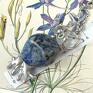 pomysł na upominek niebieskie naszyjnik: granatowa sowa z sodalitem prezent świąteczny