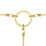 Złoty łańcuszkowy choker zdobiony kryształem SWAROVSKI® CRYSTAL w kolorze złotym Golden Shadow i kółeczkiem