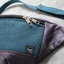 Nerka XXL ciemny fiolet z turkusem - nerkoplecak i saszetka handmade