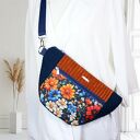 Listonoszka nerka sztruksowa granat