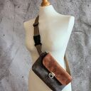 Saszetka/torebka na pas - nerka handmade z tkanin tapicerskich