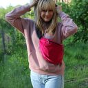 Nerka welur fuksja XXL pojemna